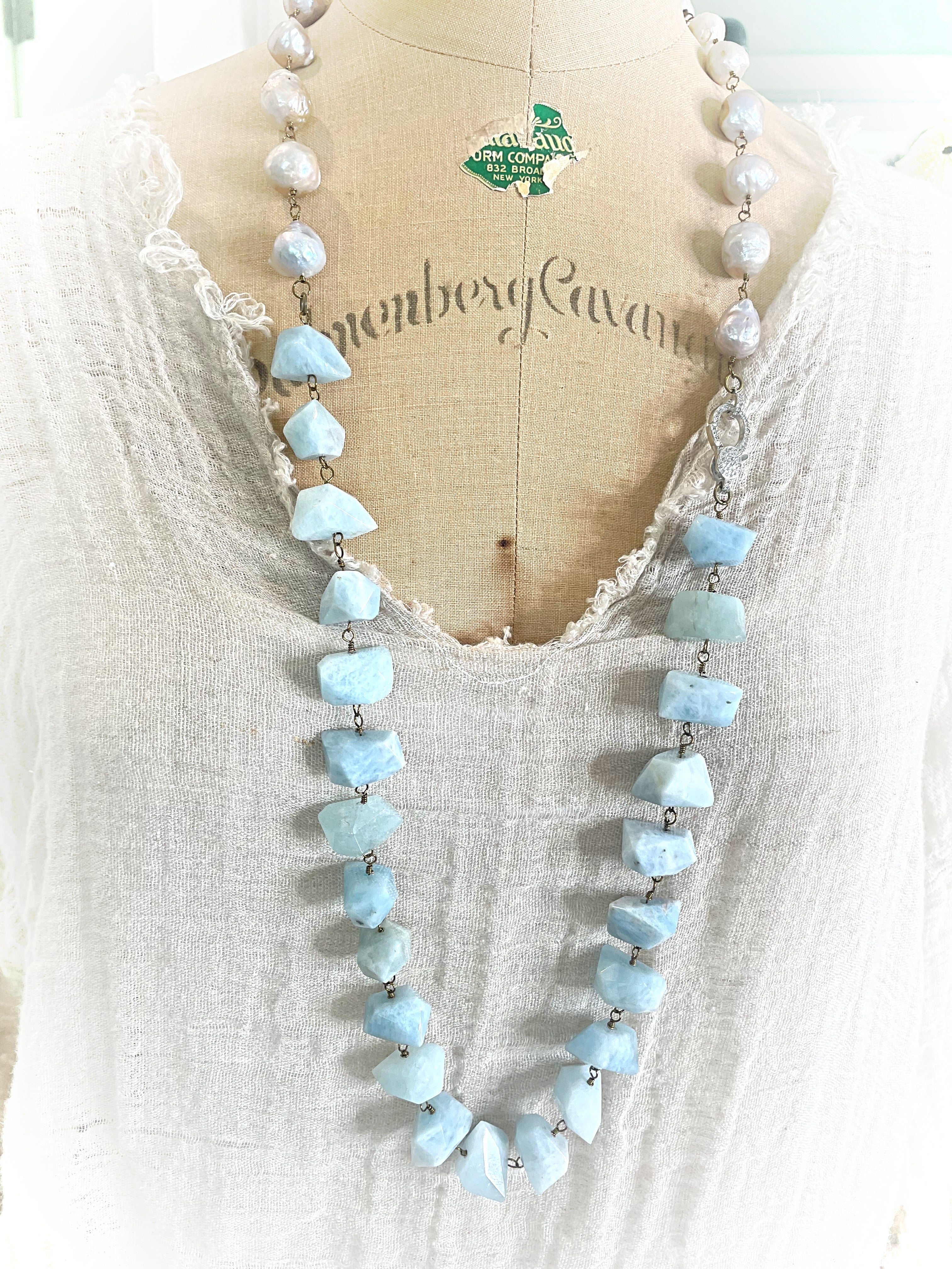 Angelic Blue And Pearls