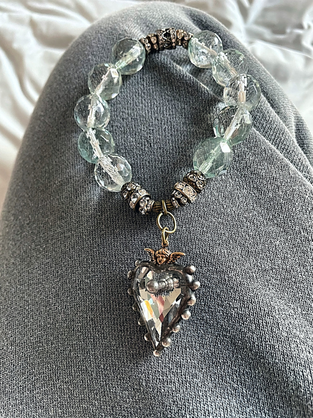 Mist Aqua Cherub Heart