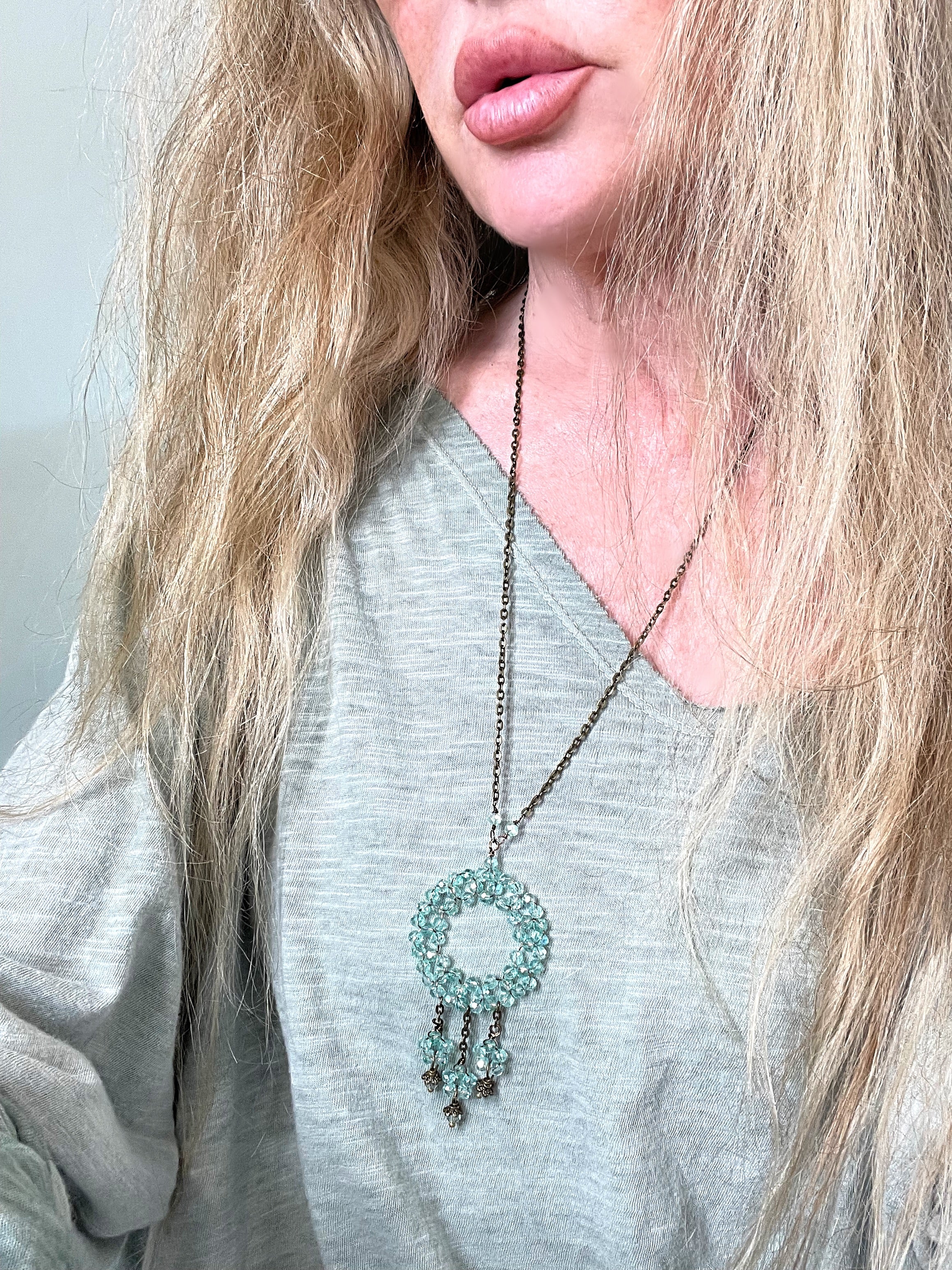 Lustrous Aqua Pendant