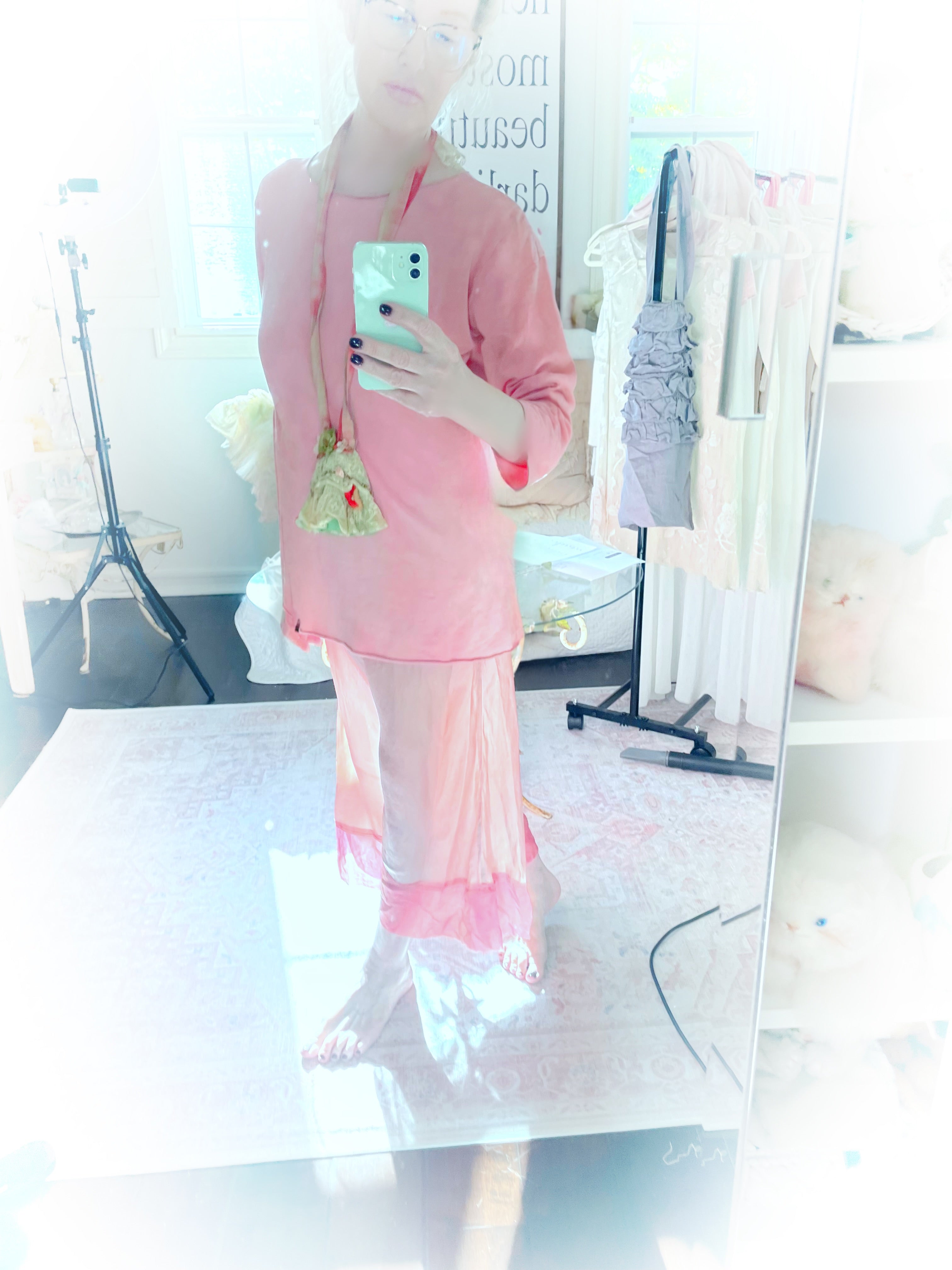 French Pink Slip Dress