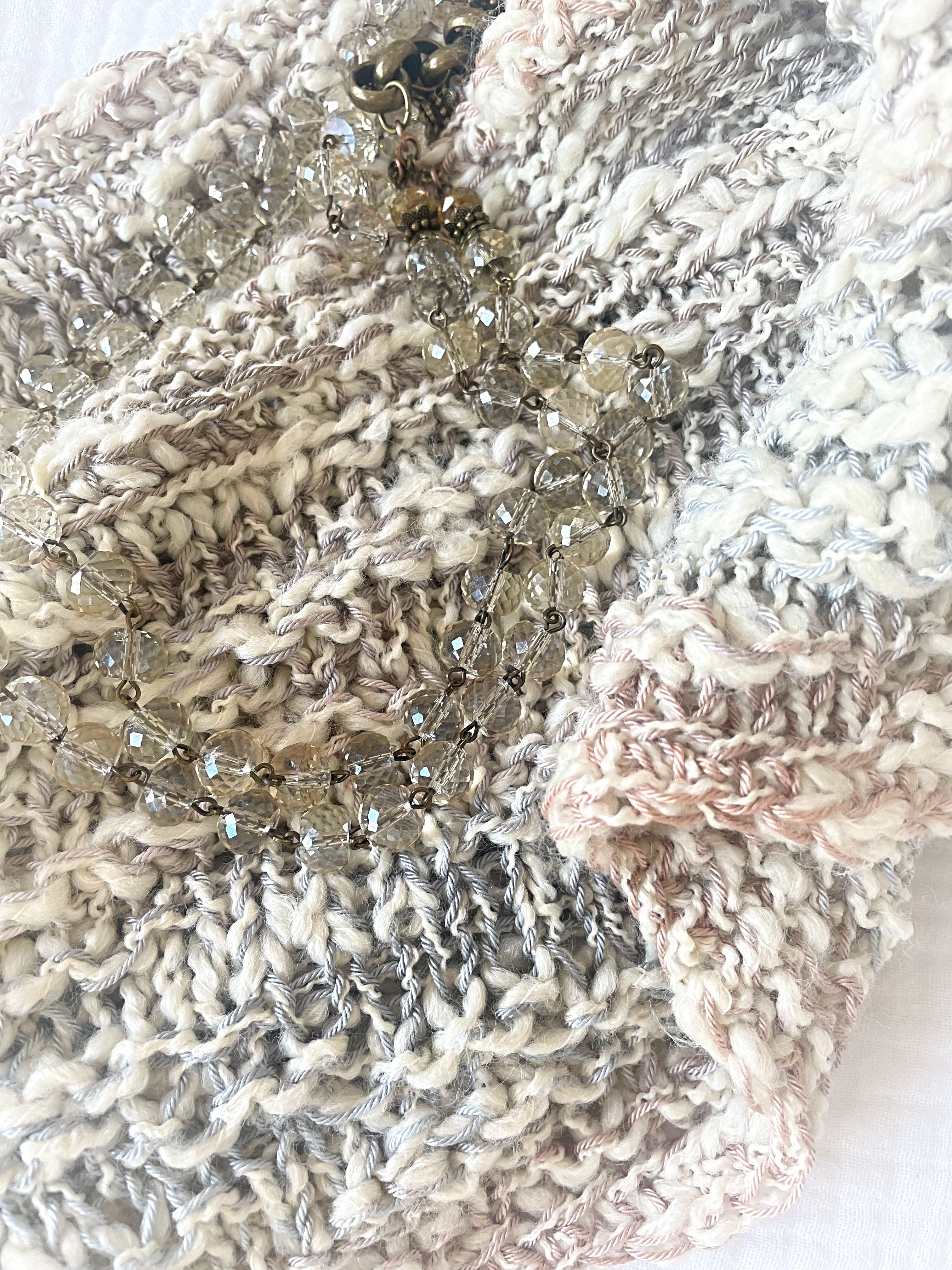 Oyster Cream Infinity Scarf
