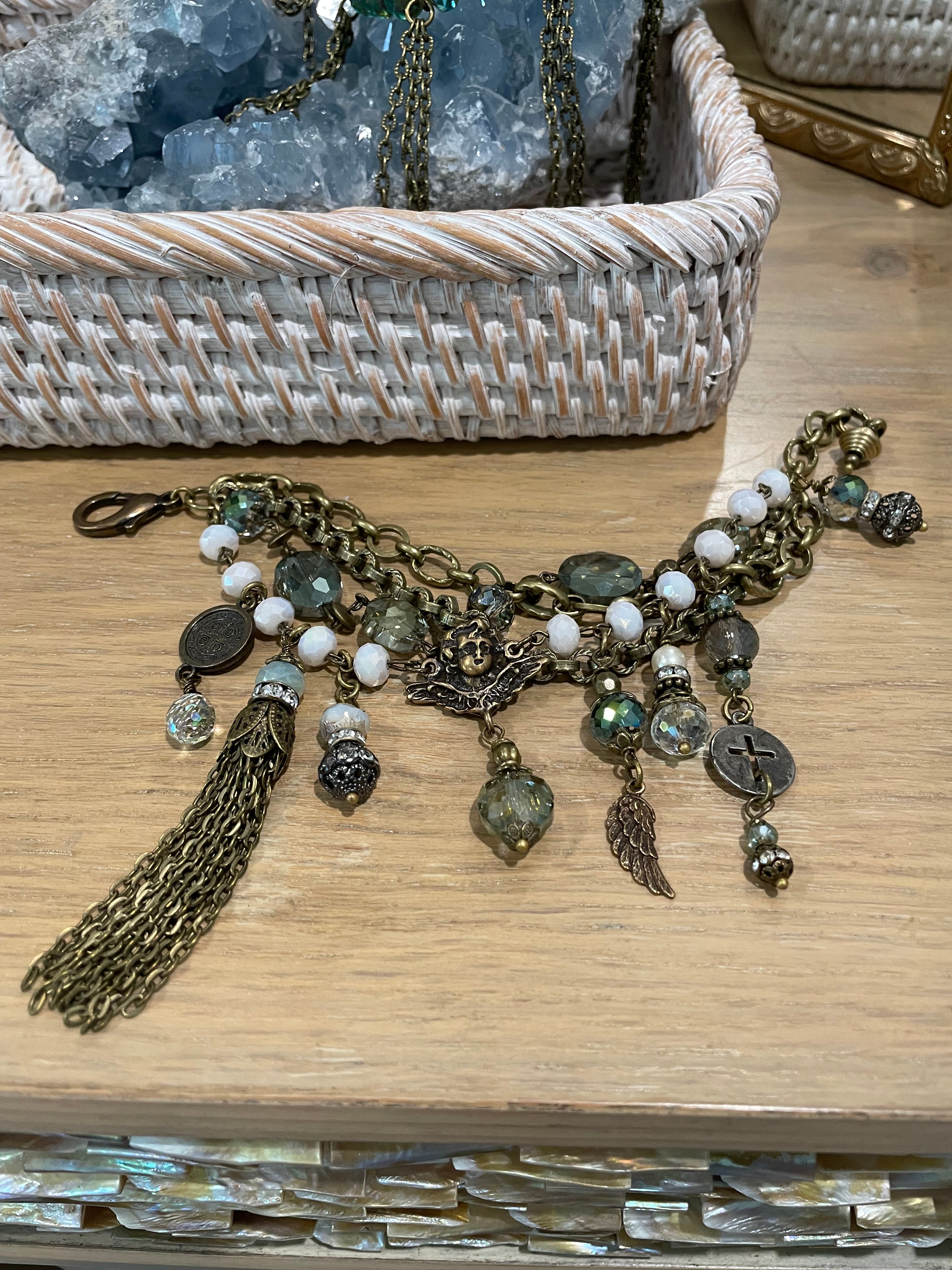 Sage Mint Charm Bracelet