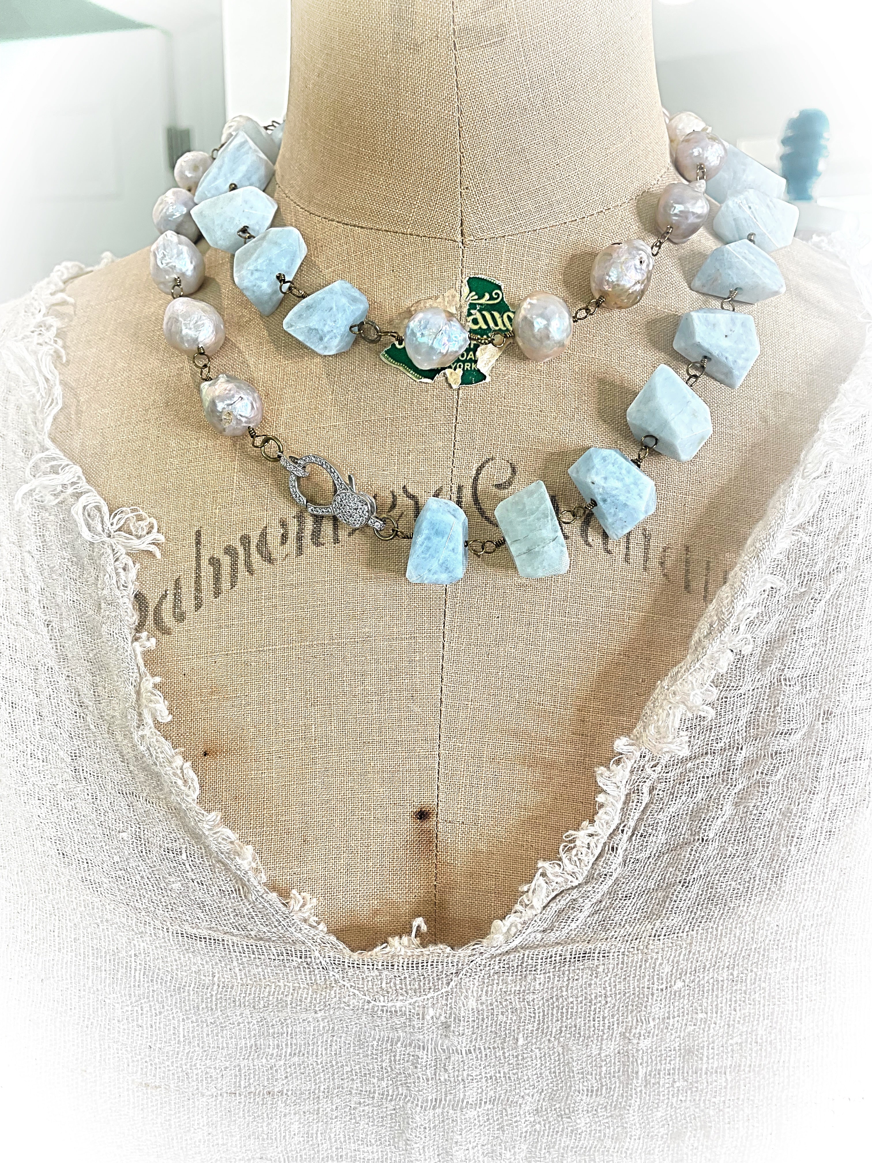 Angelic Blue And Pearls