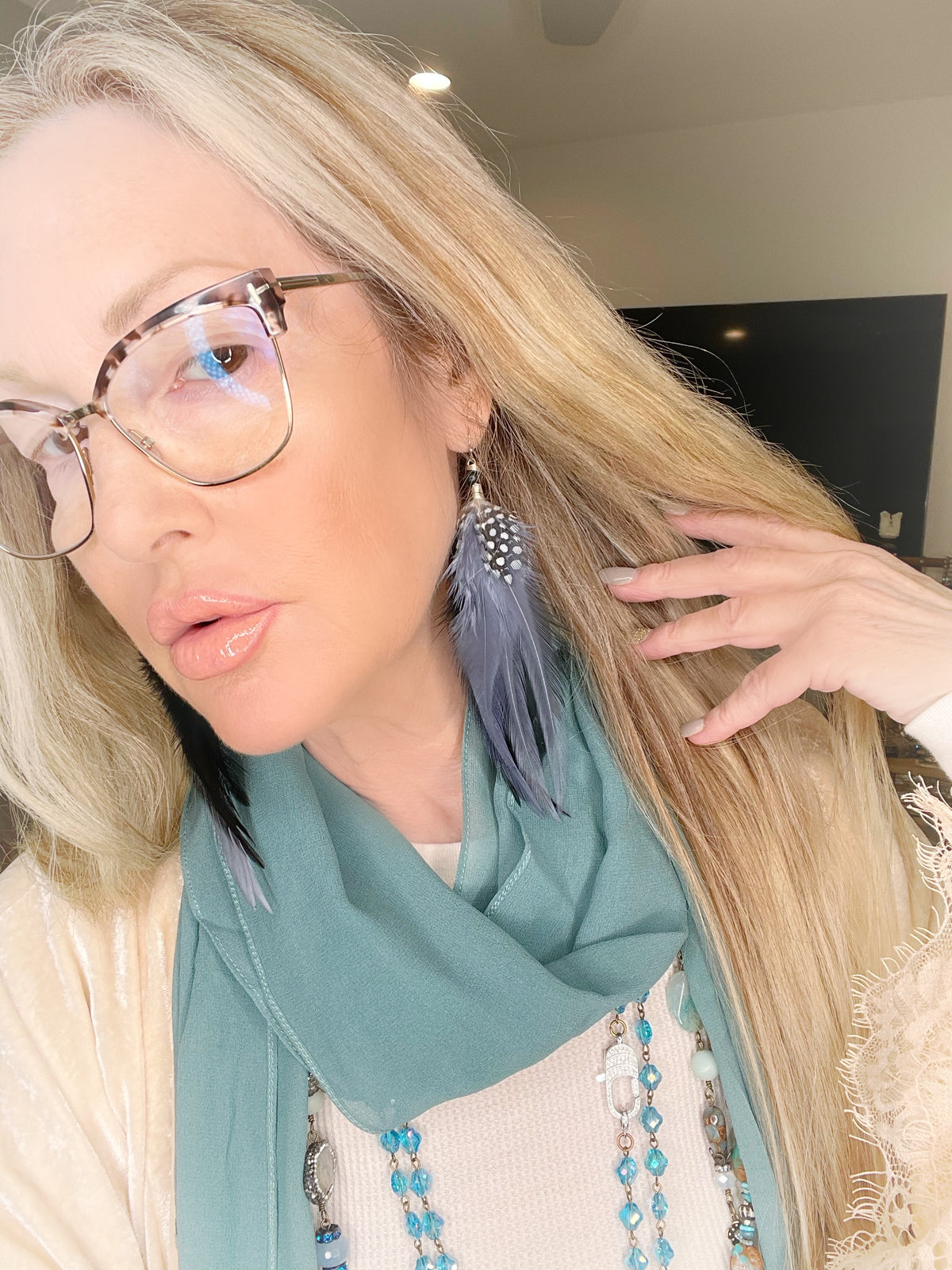 Turquoise Sea Sands Silk Wrap