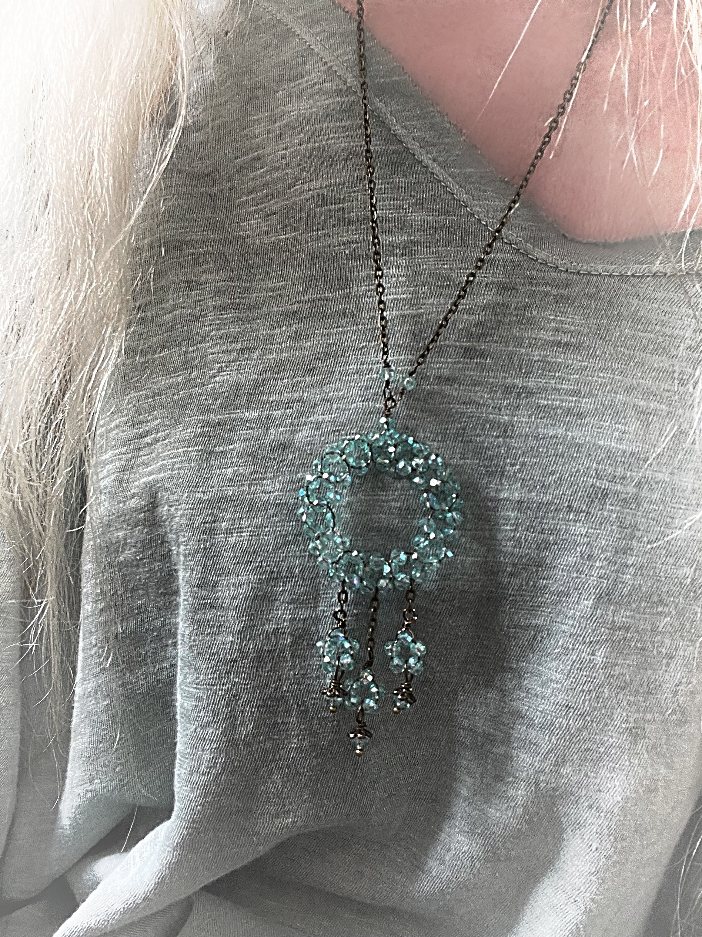 Lustrous Aqua Pendant