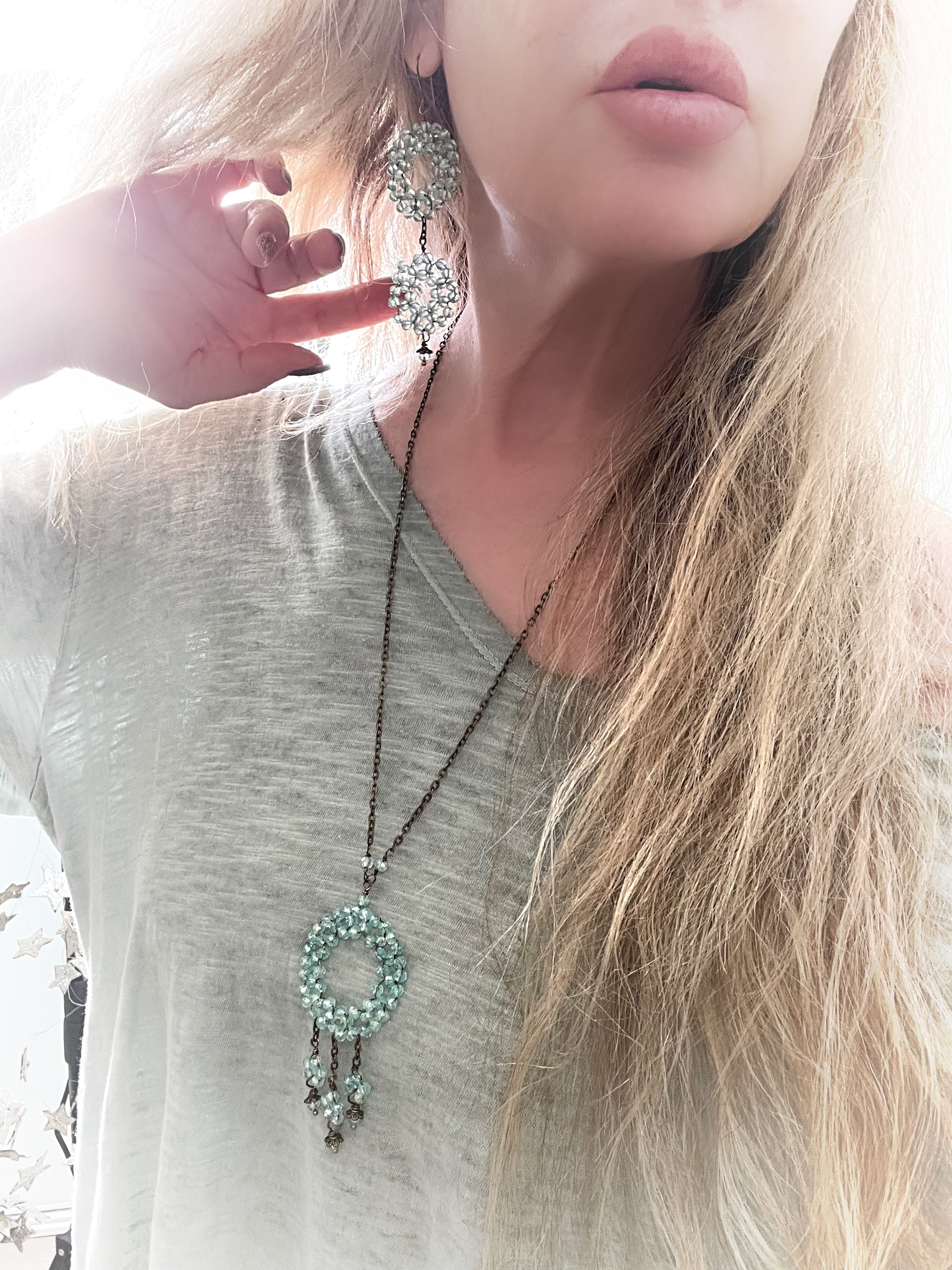 Lustrous Aqua Pendant