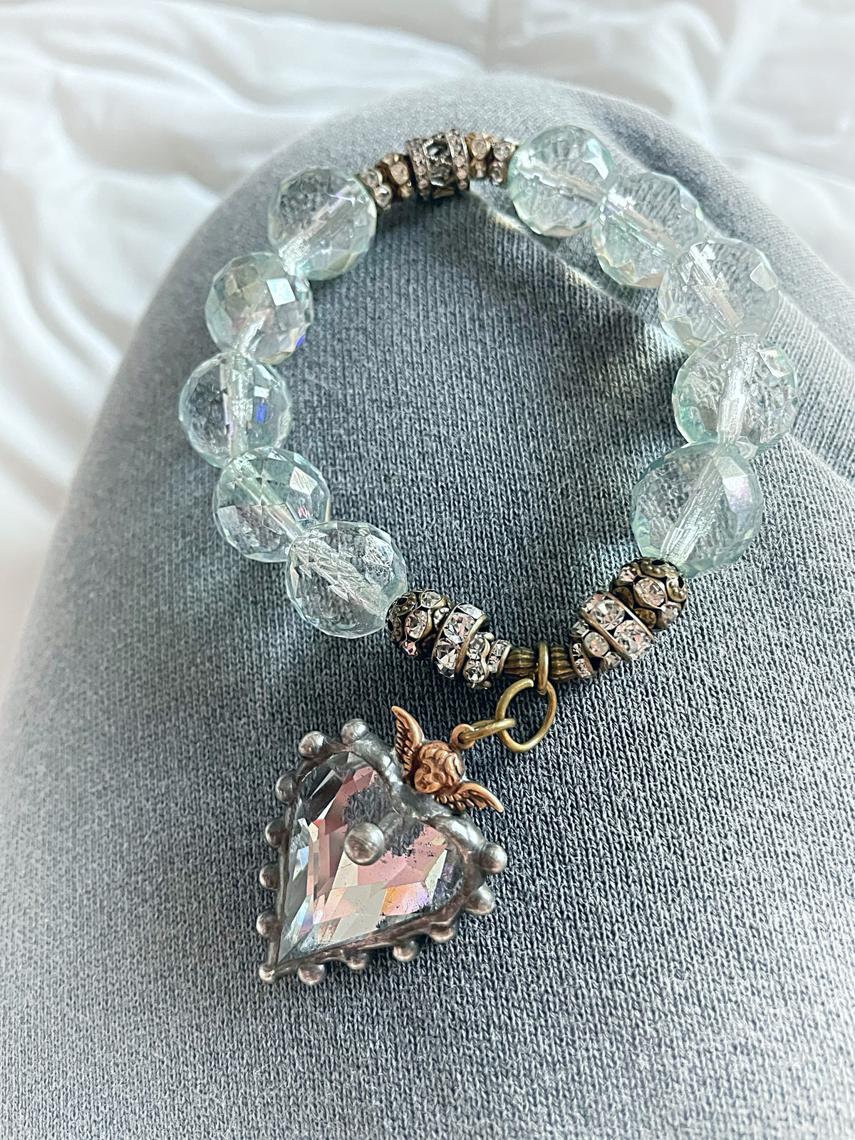 Iced Blue Cherub Heart