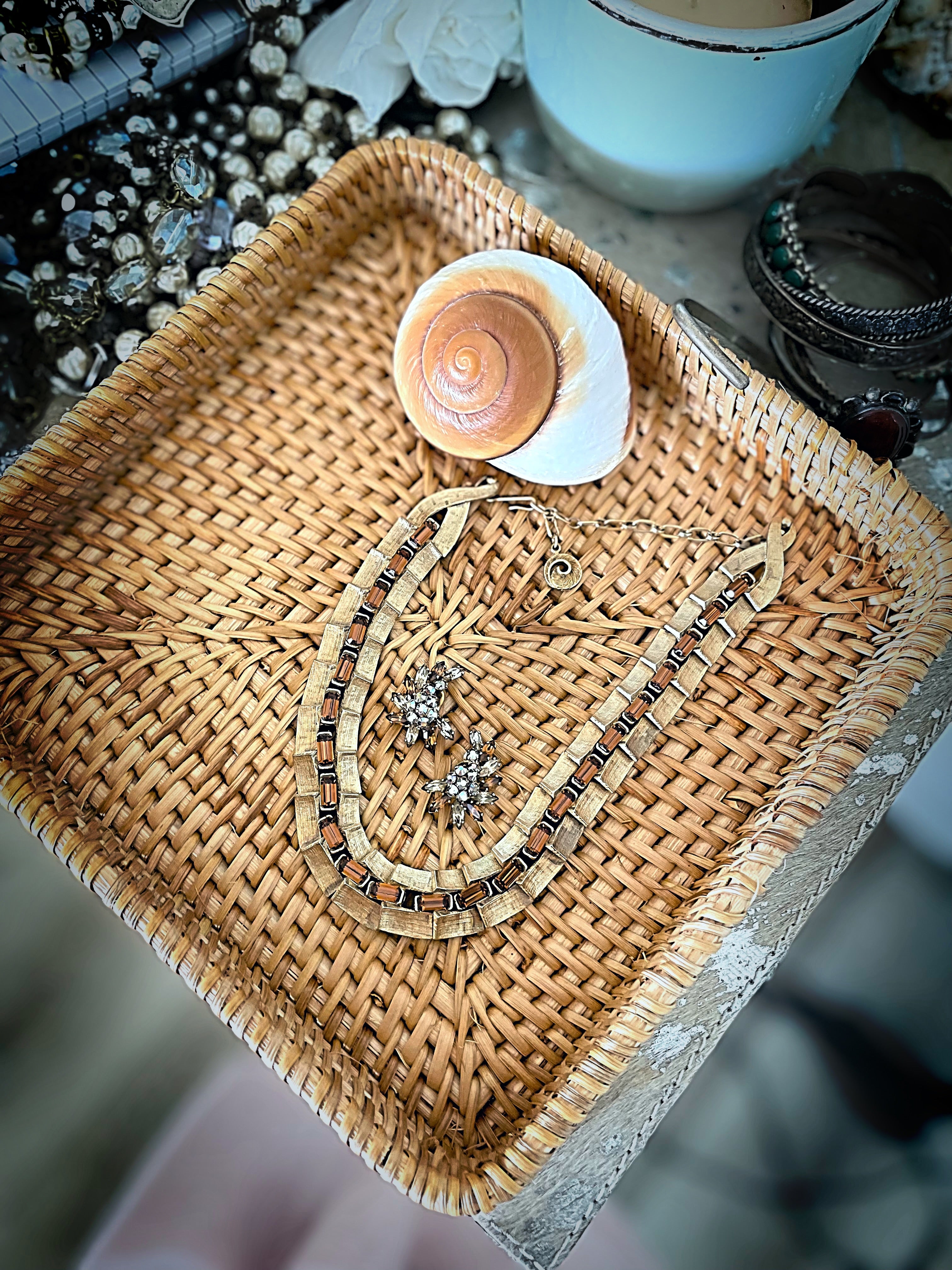 Vintage Sherman Clip Champagne Chocolate