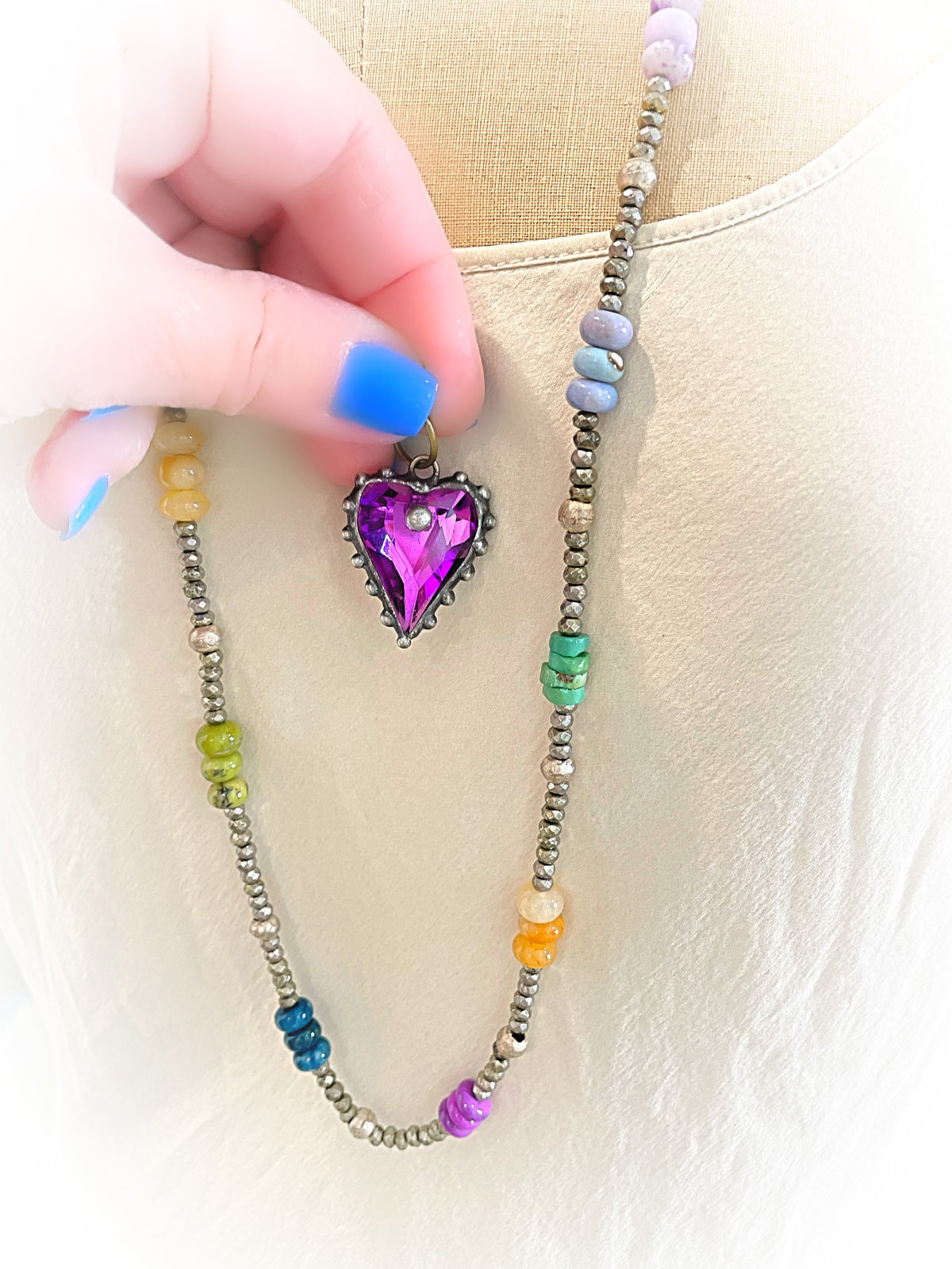 Violet Heart And Boho Strand