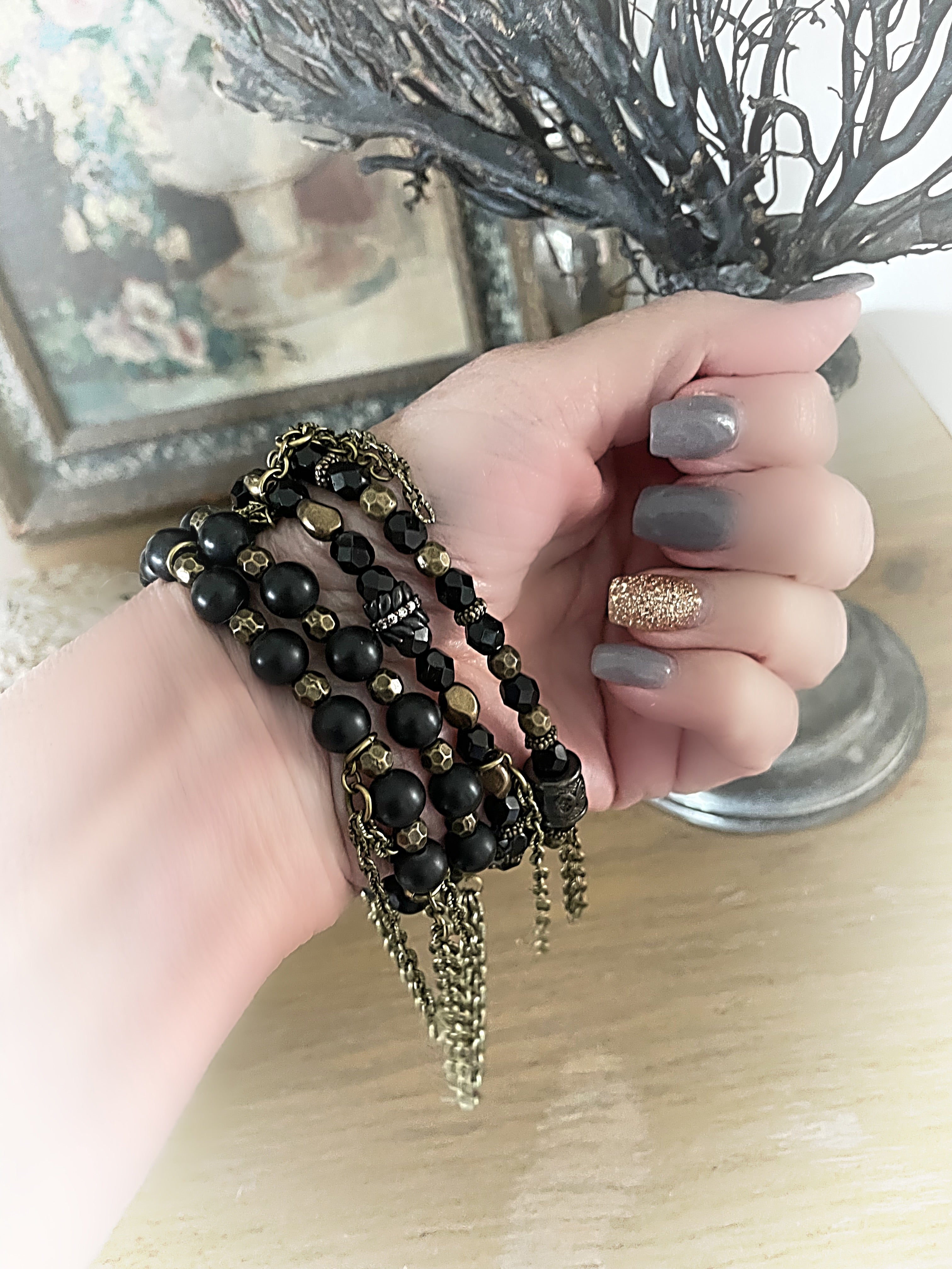 Shining Black Harmony Bracelets