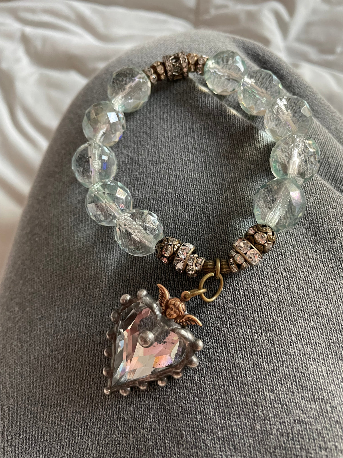 Iced Blue Cherub Heart