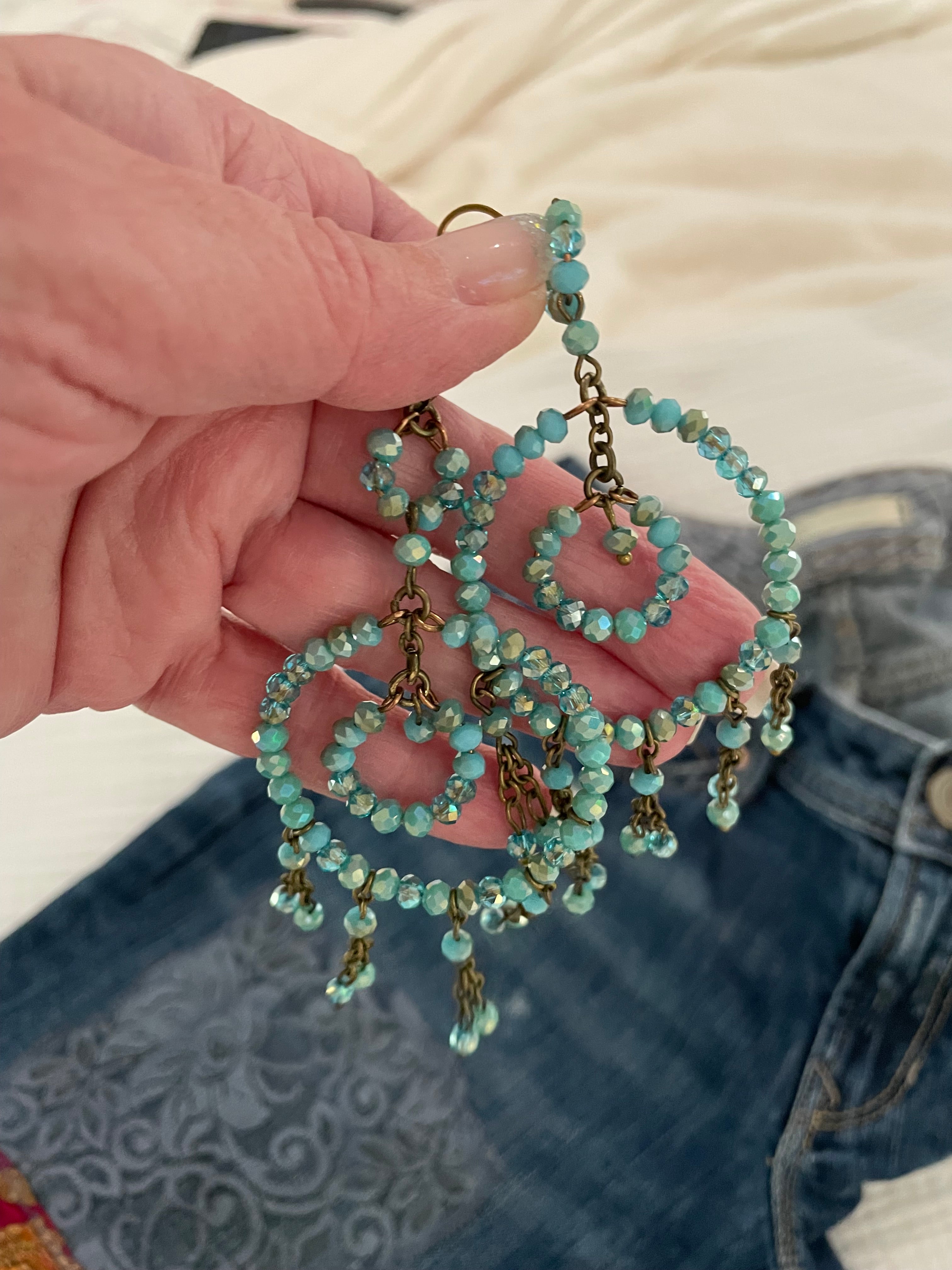 Beachy Blue Chandelier