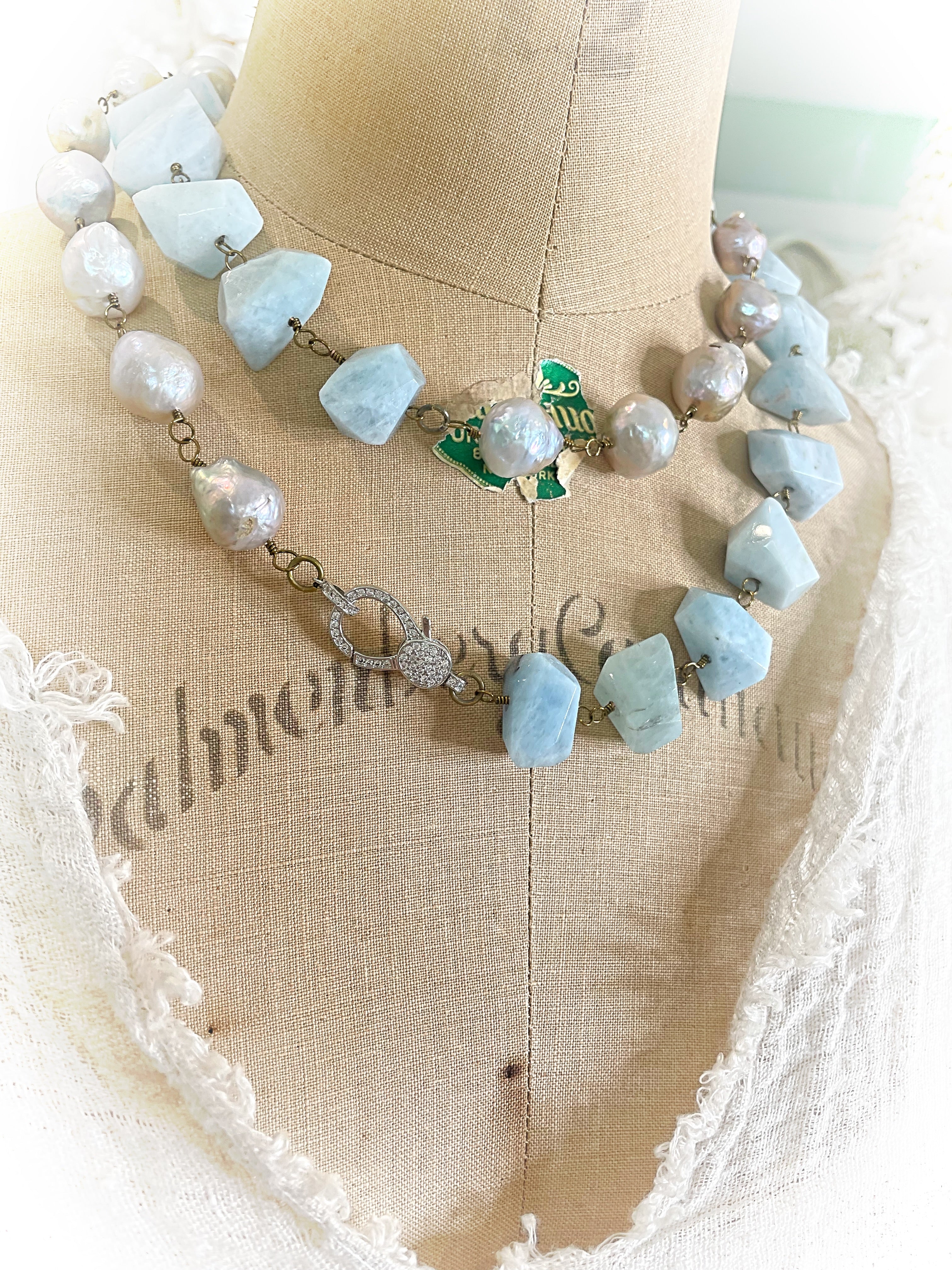 Angelic Blue And Pearls