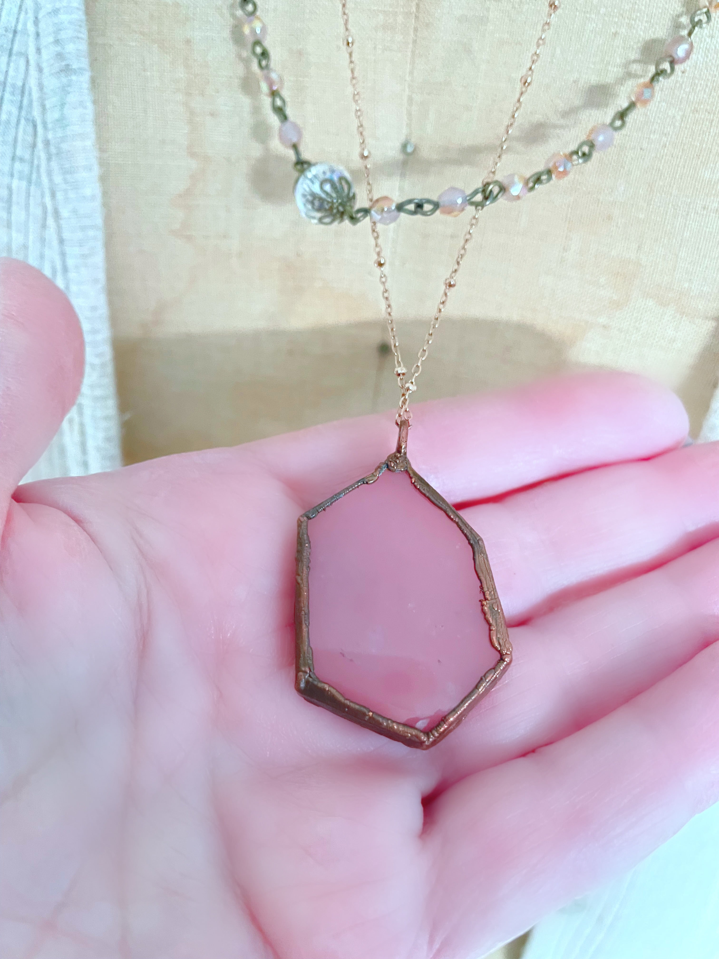 Cameo Rose Minimal Pendant Necklace