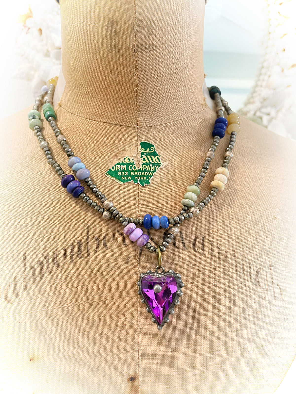 Violet Heart And Boho Strand