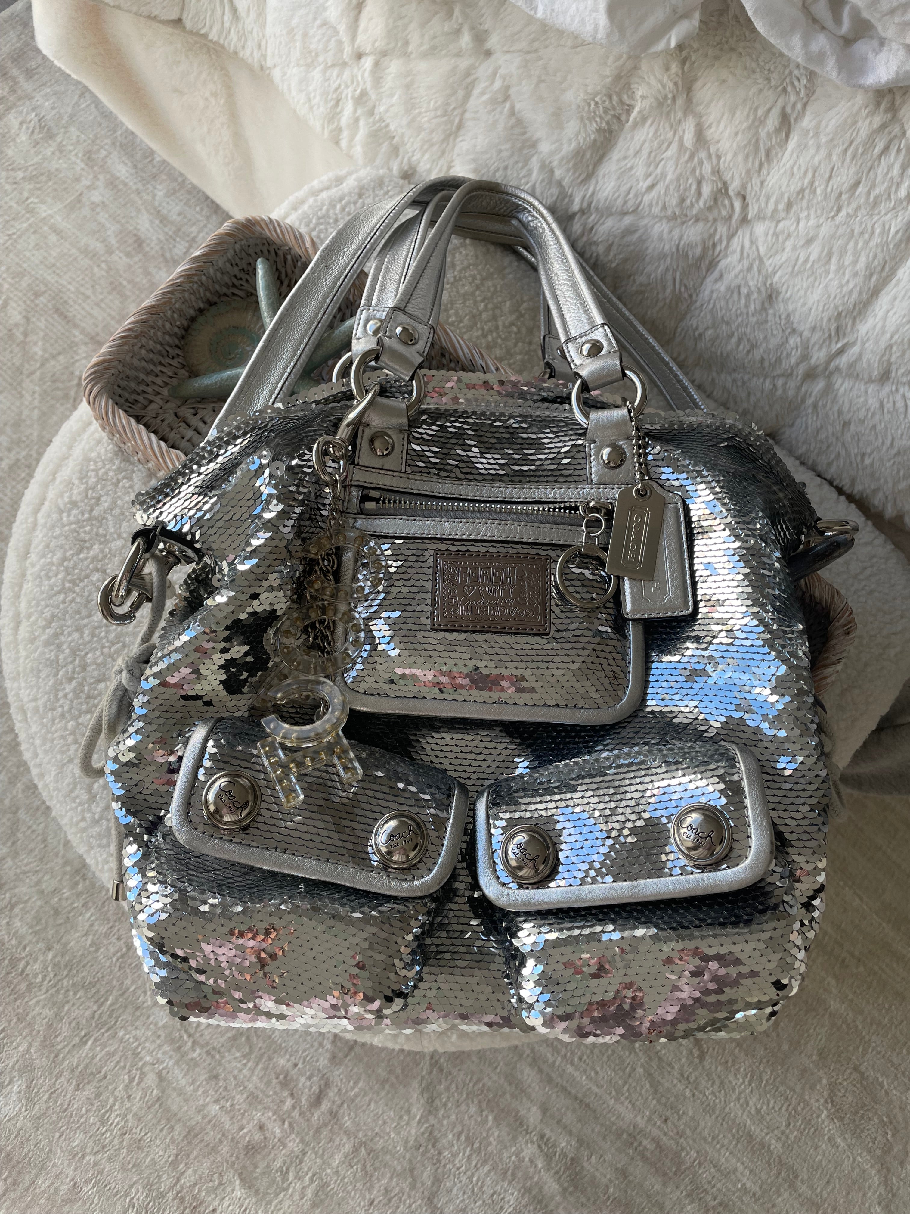 Coach Poppy Sequined Satchel