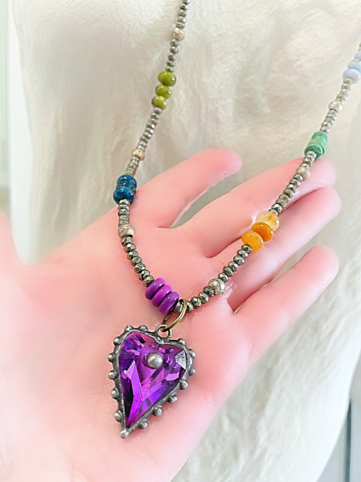 Violet Heart And Boho Strand