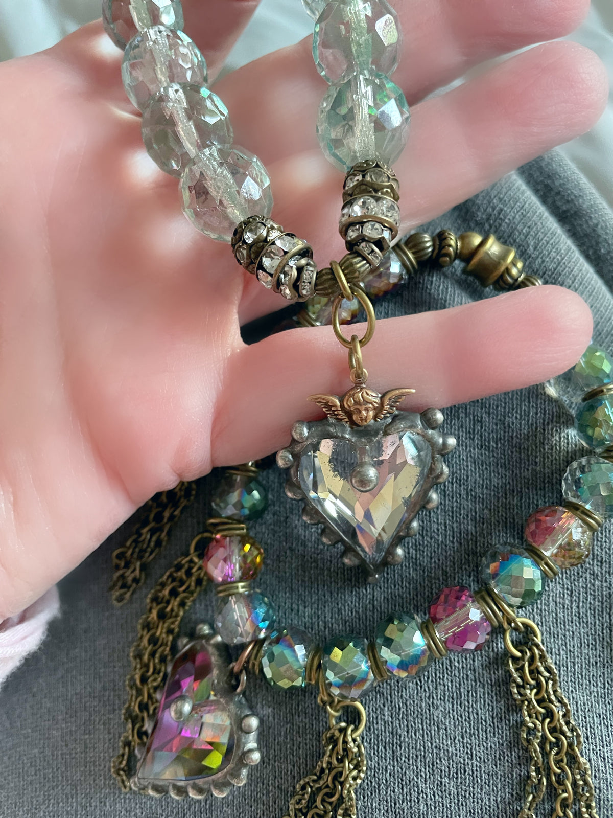 Iced Blue Cherub Heart