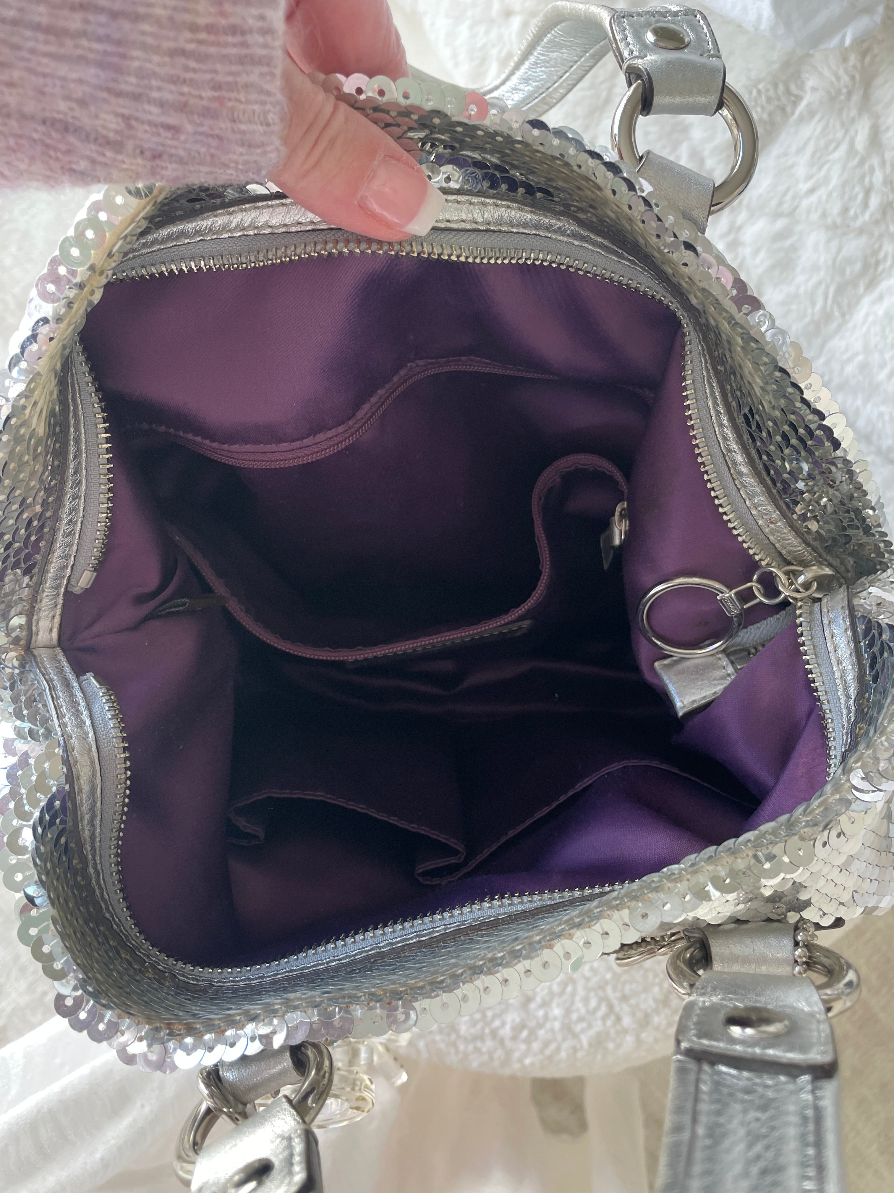 Coach Poppy Sequined Satchel